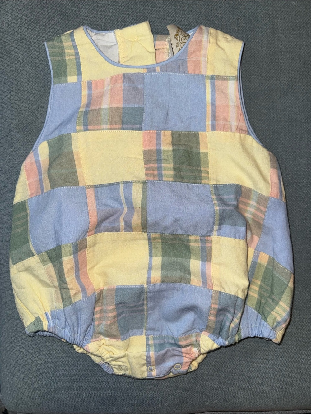 The Beaufort Bonnet Company Pastel Patchwork Bubble One-Piece